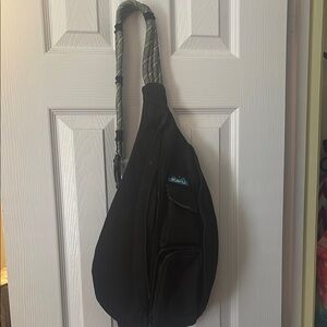 Kavu Black and Blue/White Backpack Sleek Durable Design